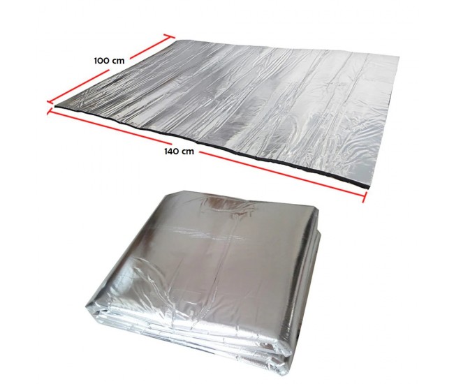 Material insonorizant auto cu strat din aluminiu, dimensiune 140cm x 100 cm x 6mm