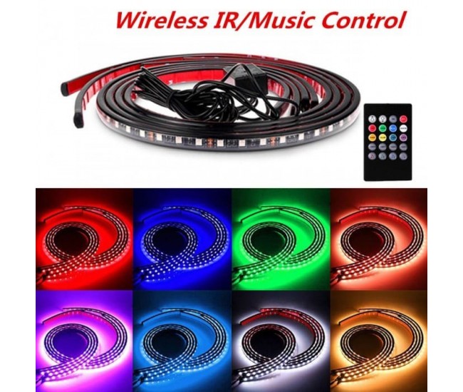 Lumini UnderCar LED - RGB pentru interior sau exterior cu telecomanda - 22cm