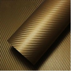 Folie colantare auto Carbon 3D - Gold (3m x 1,27m)