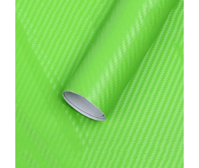 Folie colantare auto Carbon 3D - Verde (3m x 1,27m)