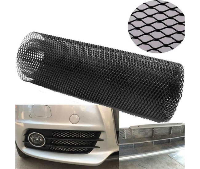 Grila Sport Tuning din Aluminiu, dimensiune 100 x 33cm, decupabila, culoare Neagra