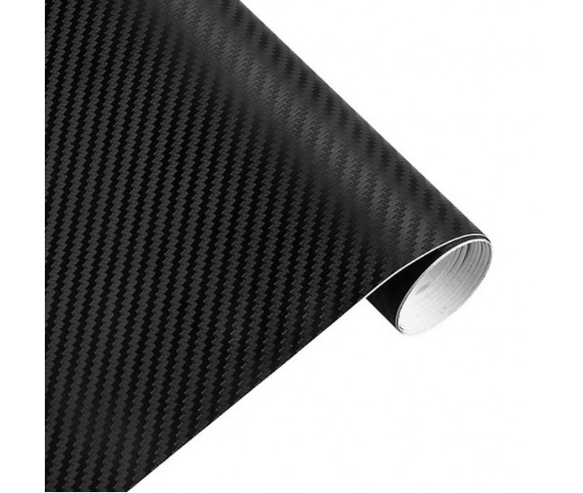 Folie colantare auto Carbon 3D Negru, 3,0m x 1,52m