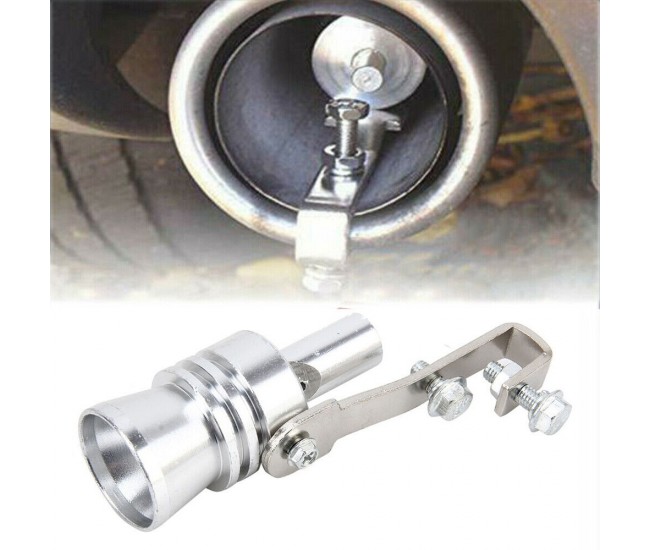 Fluier din aluminiu pentru toba marime M, compatibil cu motoare intre 1600 - 2000 cc