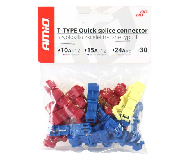 Cuplaje electrice pentru imbinari rapide de tip T,  mix cutie de 30 buc