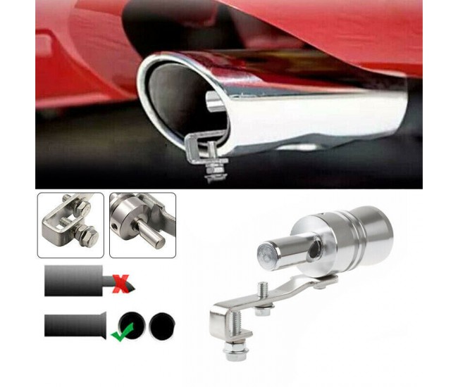 Fluier din aluminiu pentru toba marime S, compatibil cu motoare intre 1000 - 1600 cc