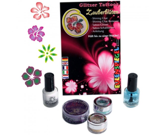 Set tatuaje temporare germane (glitter tattoos) Magical Flowers Eulenspiegel ST730560EULGT