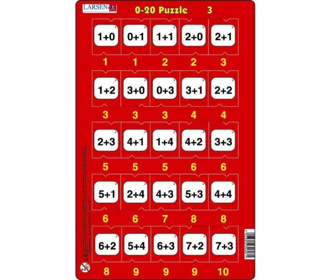 Set 16 Puzzle-uri 0 - 20, 25 Piese Larsen LRP47