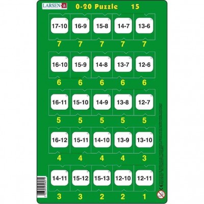 Set 16 Puzzle-uri 0 - 20, 25 Piese Larsen LRP47