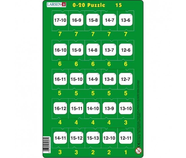 Set 16 Puzzle-uri 0 - 20, 25 Piese Larsen LRP47