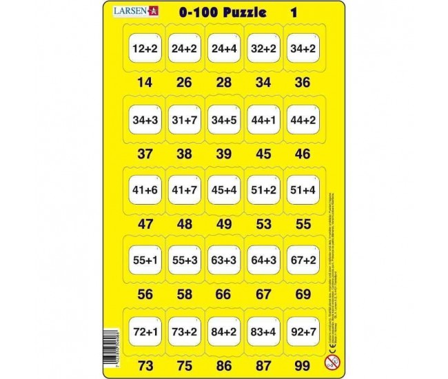 Set 16 Puzzle-uri 0 - 100, 25 Piese Larsen LRP48