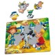 Puzzle Copiii la Ferma cu Vaca, 18 Piese Larsen LRBM5