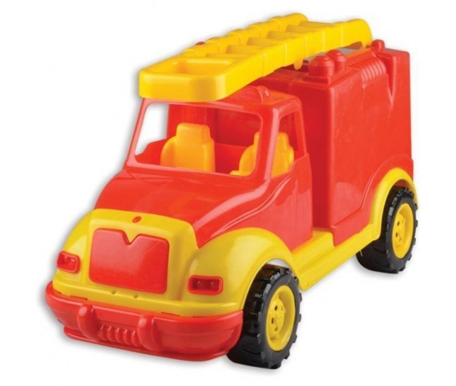 Masina pompieri 43 cm cu 38 piese constructie, in cutie Ucar Toys UC85