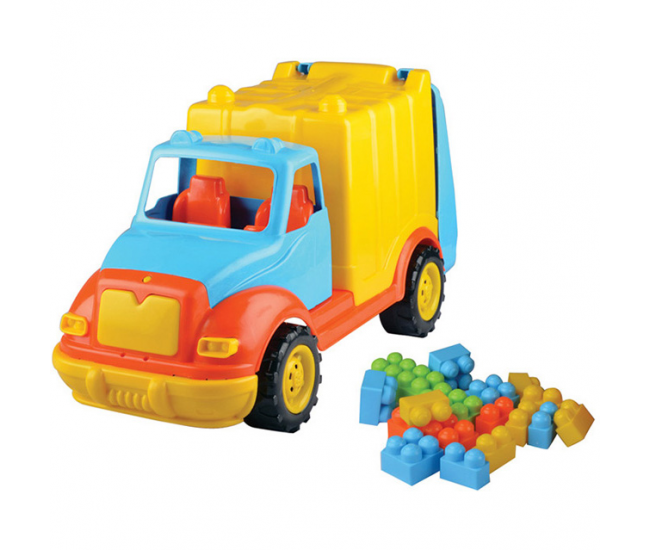 Camion pentru gunoi 48 cm cu 38 piese constructie Ucar Toys UC86