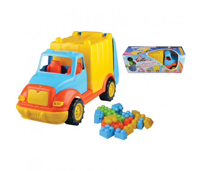 Camion pentru gunoi 48 cm cu 38 piese constructie Ucar Toys UC86