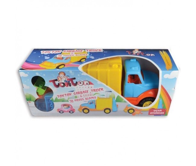 Camion pentru gunoi 48 cm cu 38 piese constructie Ucar Toys UC86