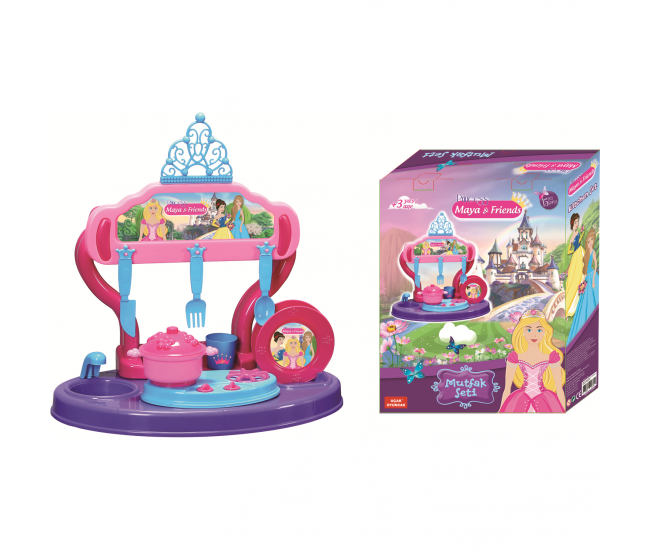 Bucatarie copii 15 piese Princess Maya and Friends Ucar Toys UC126