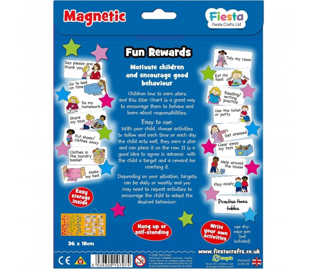 Grafic magnetic de recompense cu stelute Fiesta Crafts FCT-2338