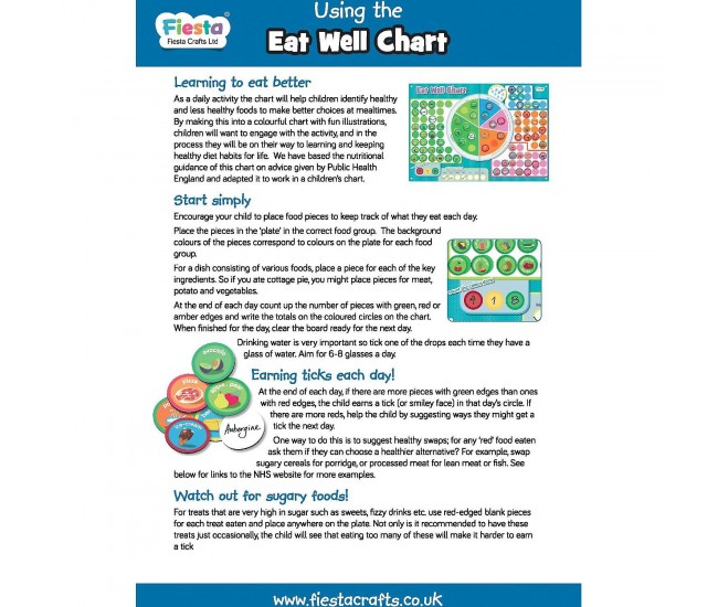 Set magnetic Mananca sanatos - Eat Well Chart Fiesta Crafts FCT-2946