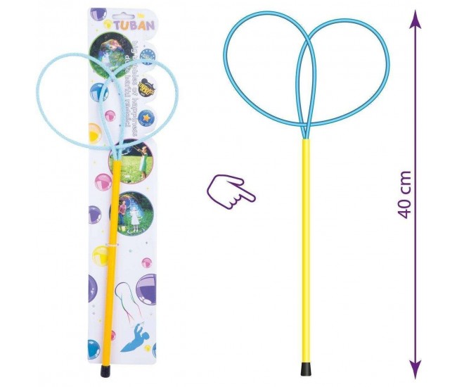 Bat cu inele pentru baloane de sapun Ring Pro Butterfly 40 cm Tuban TU3613