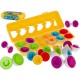 Joc educativ Matching eggs, Set 12 oua pentru invatarea formelor si culorilor Ikonka IK17739