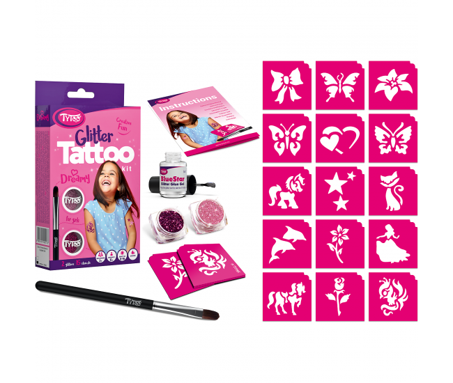 Set tatuaje temporare cu sclipici Dreamy Tytoo KKCTT2213010