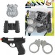 Set politie SWAT 4 piese cu pistol si catuse Toi-Toys TT14150A