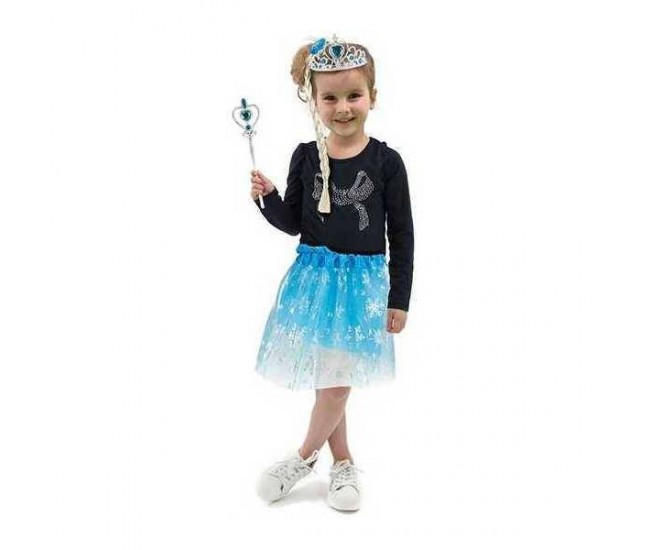 Costum Ice Princess cu Fustita, Diadema si Bagheta magica. Toi-Toys TT12456