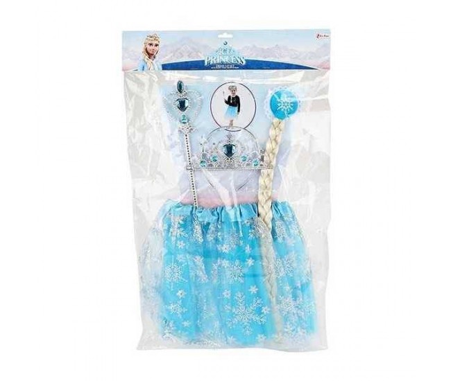 Costum Ice Princess cu Fustita, Diadema si Bagheta magica. Toi-Toys TT12456