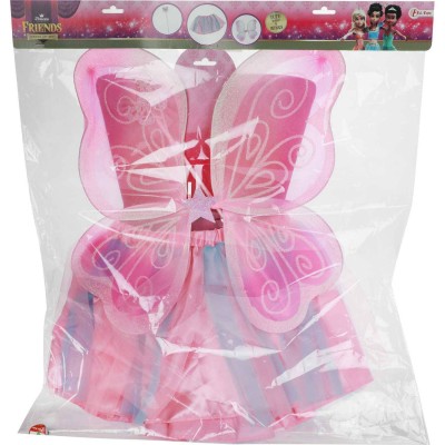 Costum Zana cu Fustita, Aripioare si Bagheta Magica Princess Friends Toi-Toys TT12146A