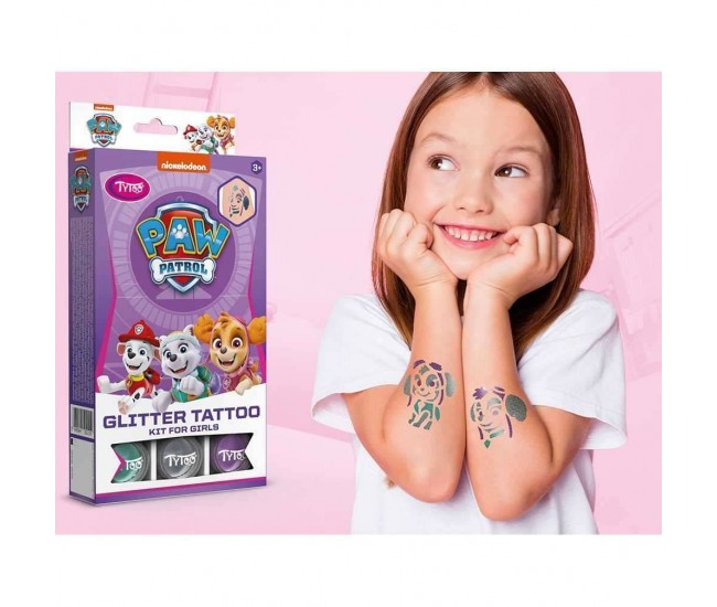 Set tatuaje temporare cu sclipici Paw Patrol Tytoo KKCTT2310026