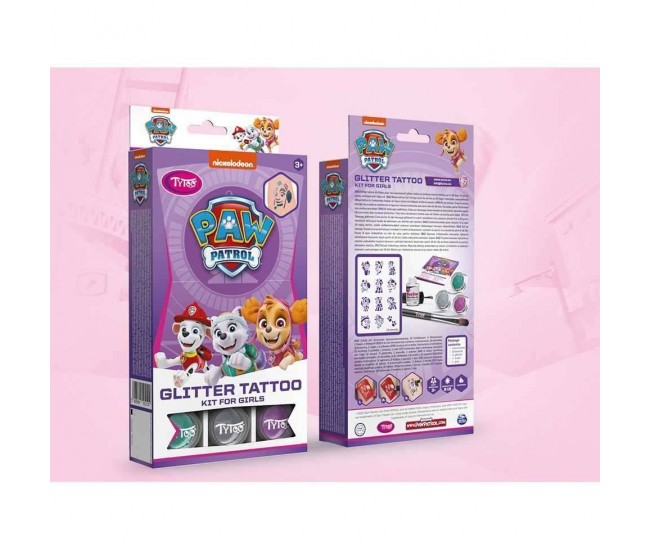 Set tatuaje temporare cu sclipici Paw Patrol Tytoo KKCTT2310026