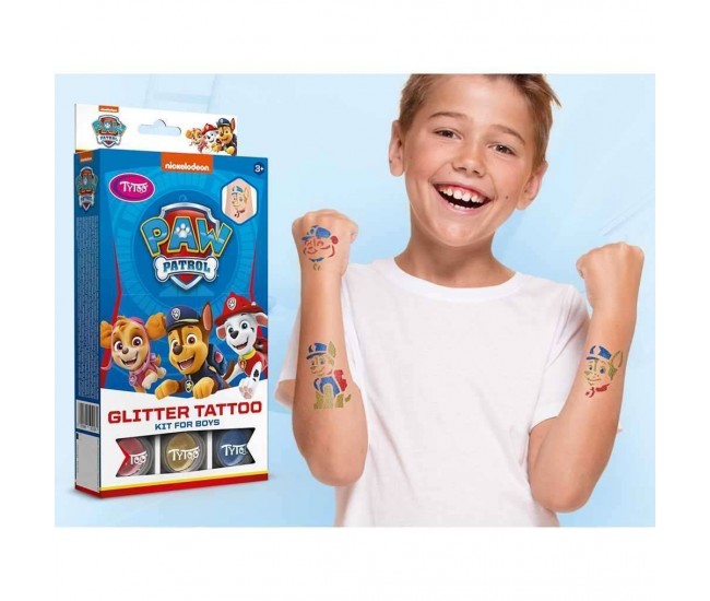 Set tatuaje temporare cu sclipici Paw Patrol Tytoo KKCTT2310026