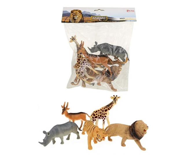 Set 5 figurine animale jungla Animal World Toi-Toys TT34921Z