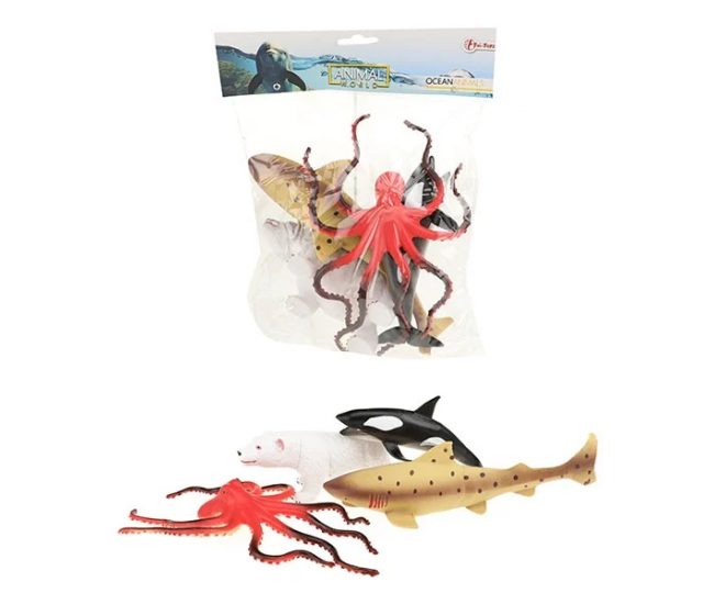 Set 5 figurine animale marine Animal World Toi-Toys TT34925A