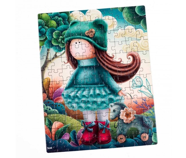 Puzzle Little doll with a horse, 23x30 cm, 120 piese De.tail DT100-03