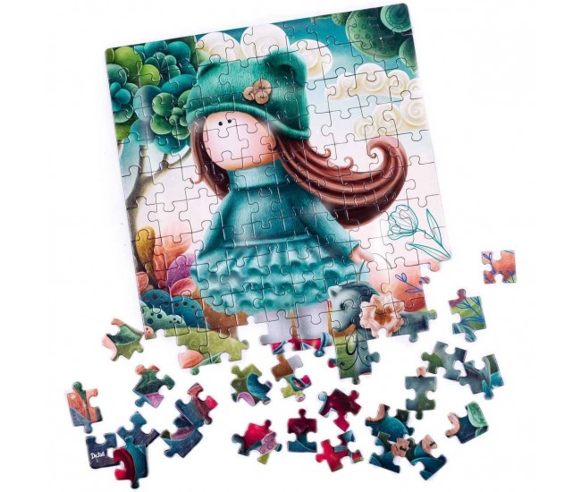 Puzzle Little doll with a horse, 23x30 cm, 120 piese De.tail DT100-03