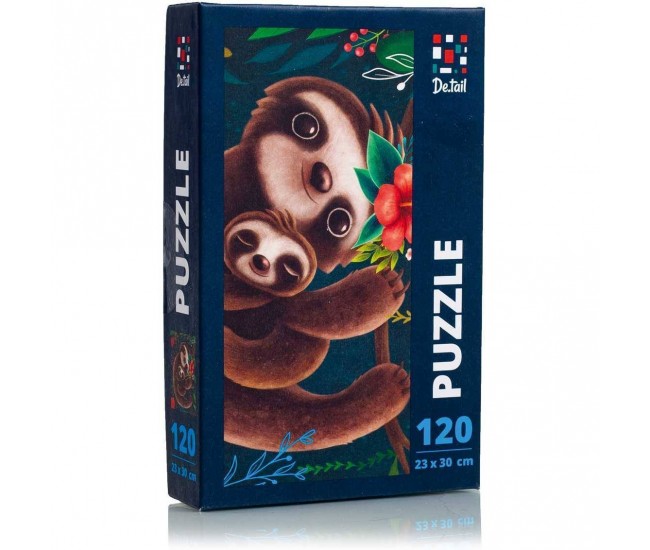 Puzzle Cute sloth, 23x30 cm, 120 piese De.tail DT100-06