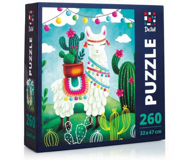 Puzzle Llama cutie, 32x47 cm, 260 piese De.tail DT200-02