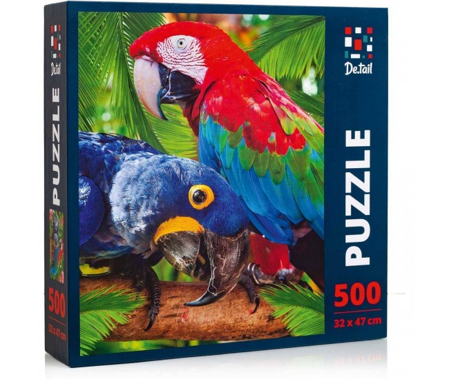 Puzzle Parrots, 32x47 cm, 500 piese De.tail DT500-01