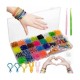 Set creativ elastice loom colorate cu organizator si accesorii, 1500 piese Kruzzel MY18061