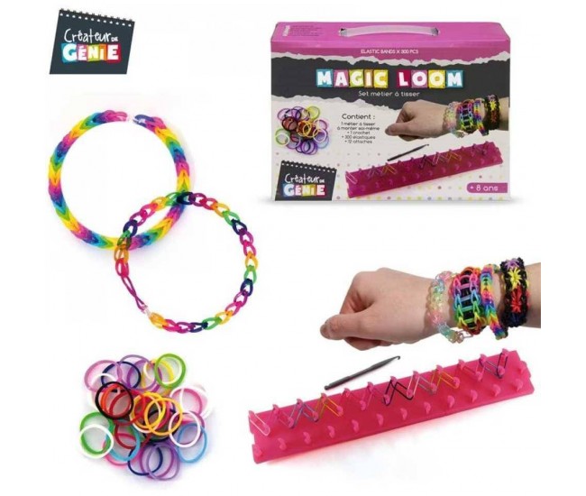 Set creativ elastice Magic Loom, un suport si accesorii incluse, 314 piese CMP CMPEC3253