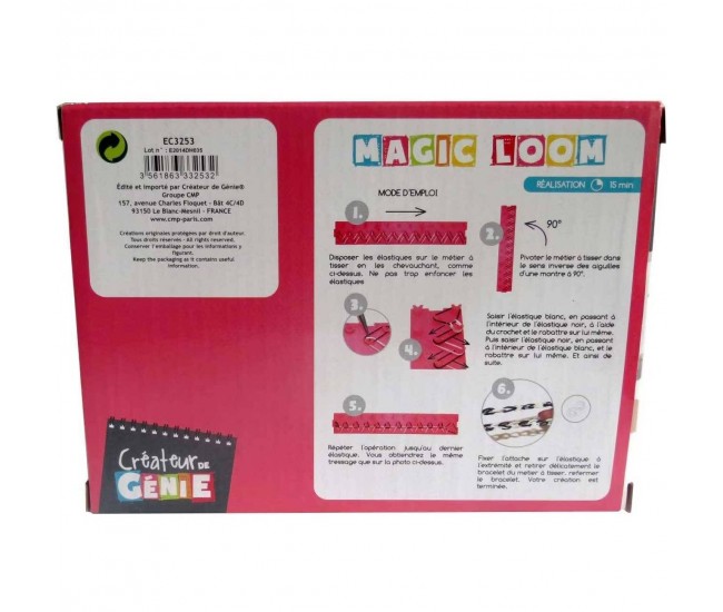 Set creativ elastice Magic Loom, un suport si accesorii incluse, 314 piese CMP CMPEC3253