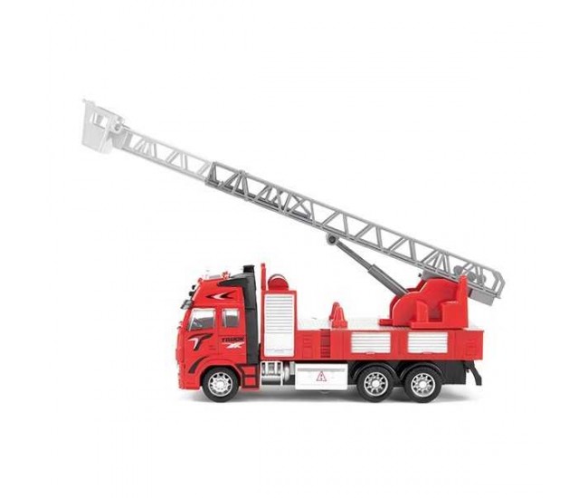 Camion de pompieri metalic la scara 1:38, 25 cm Toi-Toys TT24588A