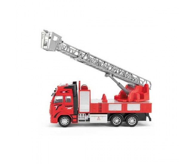 Camion de pompieri metalic la scara 1:38, 25 cm Toi-Toys TT24588A