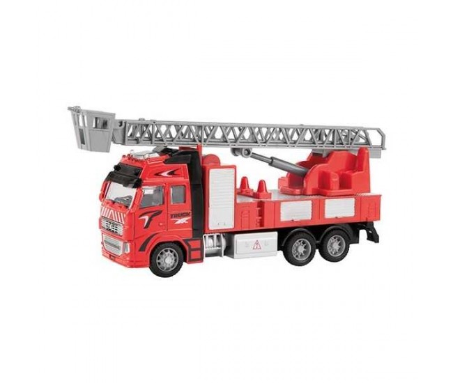 Camion de pompieri metalic la scara 1:38, 25 cm Toi-Toys TT24588A