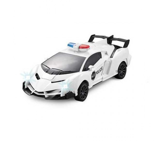 Masina de politie Transformer Roboforces, cu telecomanda si lumini Toi-Toys TT25854A