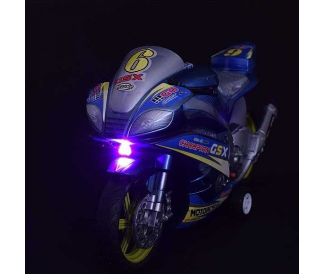 Motocicleta de Curse cu Lumini si Sunete 30 cm Toi-Toys TT29210Z