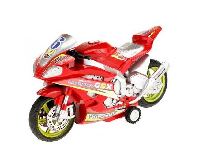 Motocicleta de Curse cu Lumini si Sunete 30 cm Toi-Toys TT29210Z