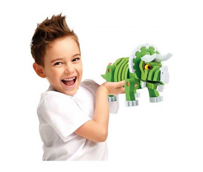 Puzzle 3D Spuma Dino Triceraptos 63 piese Toi-Toys TT43544A