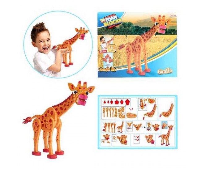 Puzzle 3D Spuma Girafa 104 piese Toi-Toys TT43547A